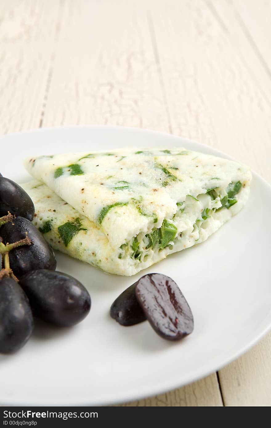 Egg white and spinach omelet