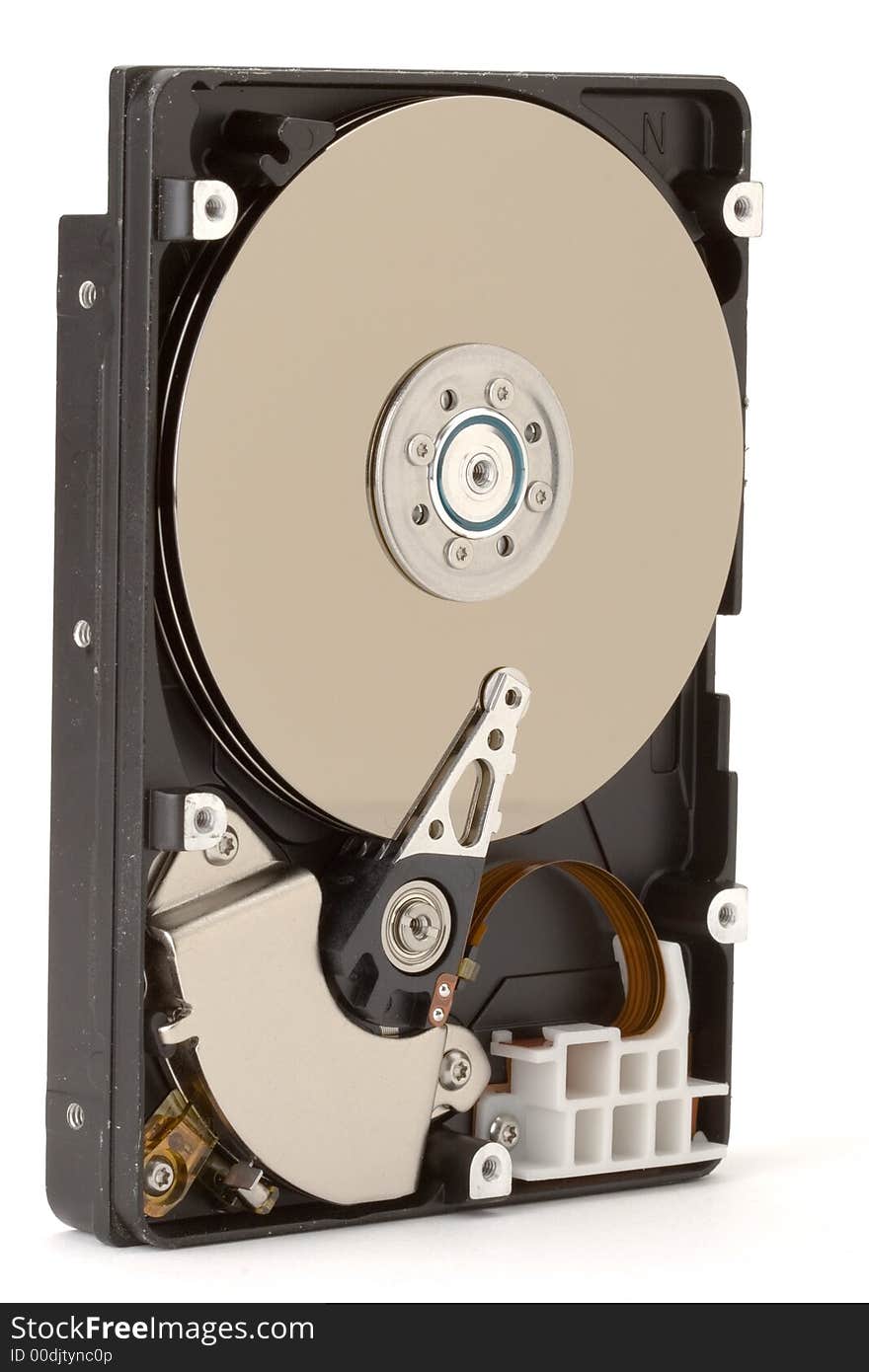 Hard drive with top removed