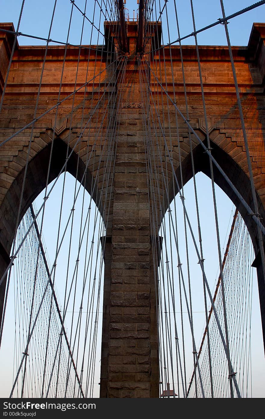 Structure of Brooklyn bridge in the city of New York, United States of America. Structure of Brooklyn bridge in the city of New York, United States of America