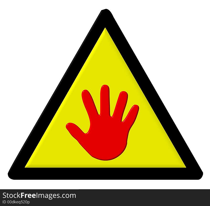 Hand icon - computer generated image