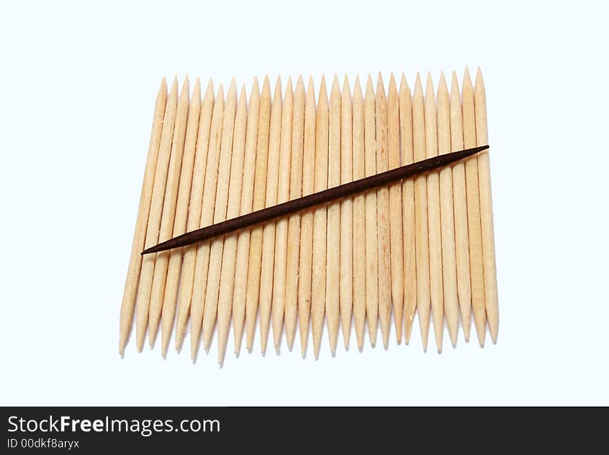 Digital photo of wooden toothpicks.