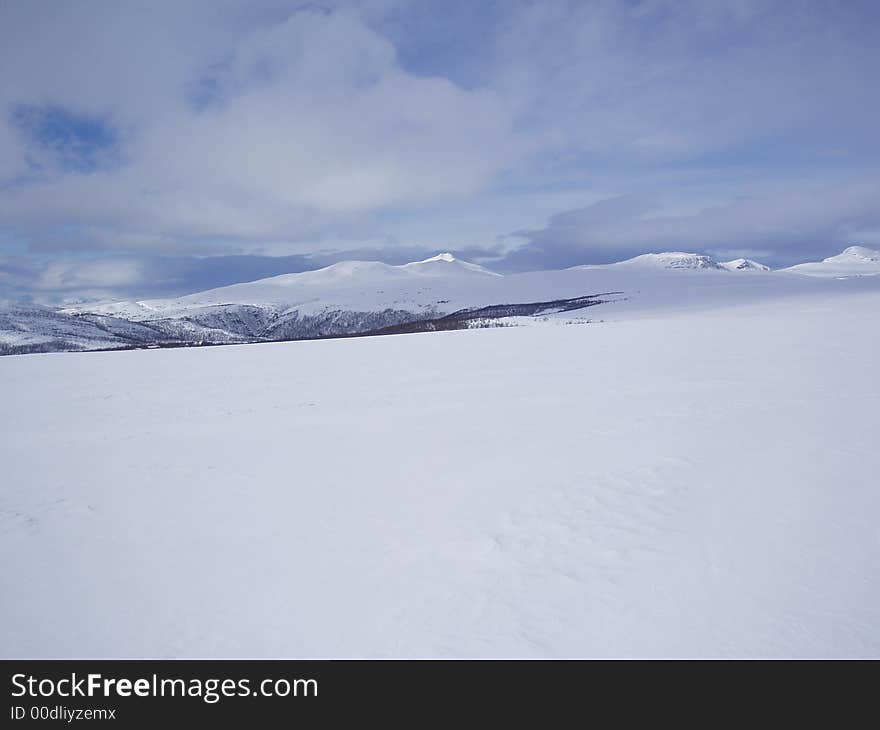 View of Rondane mountains in Norway. View of Rondane mountains in Norway