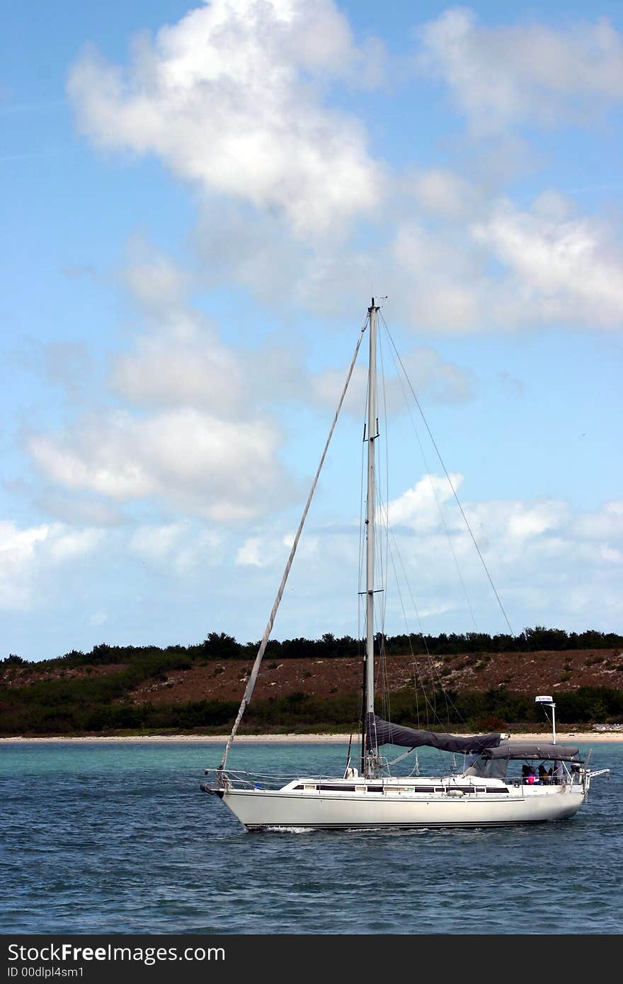 Sailboat in the channel