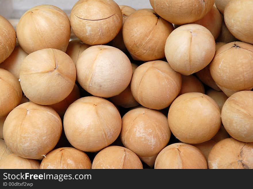 Coconuts selling at the shop