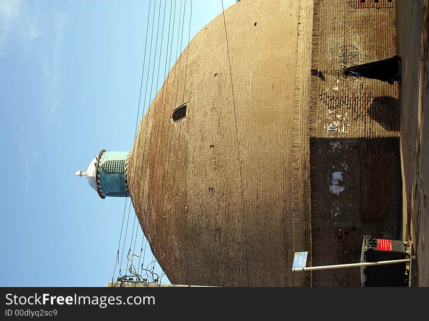 Building With Dome And Woman O