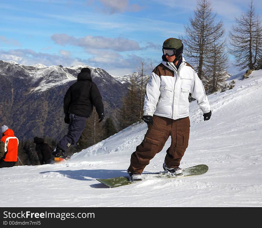 Italian Alps for snowboarding