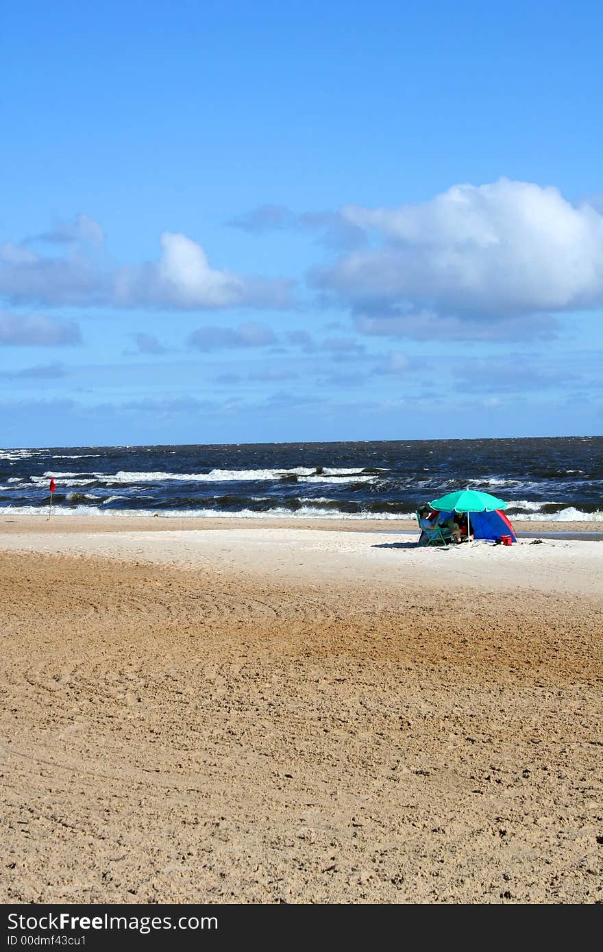 Beach with tent