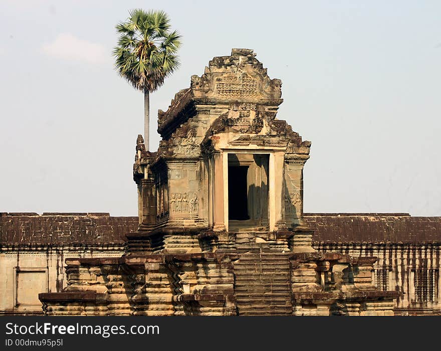 Ancient building located in the grounds of Angkor Wat, Cambodia