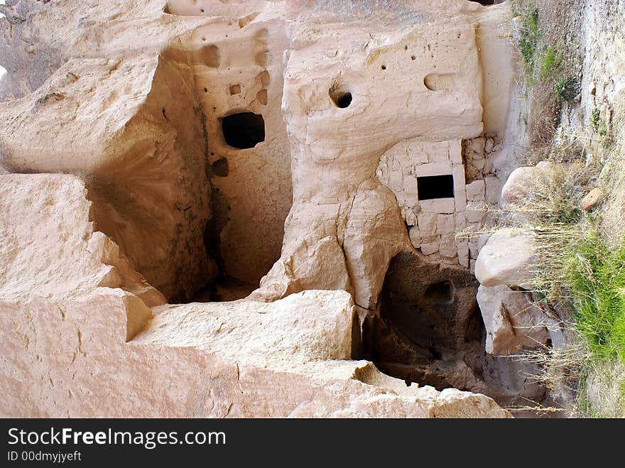 Rock church in Zelve, Cappadocia