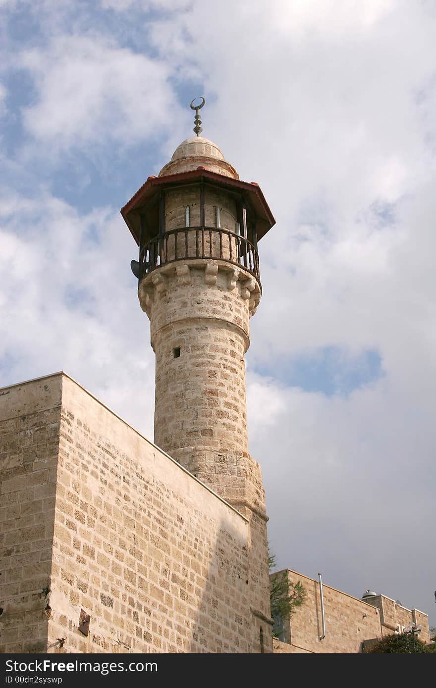 A mosque in the old port city of Jaffa in Israel. A mosque in the old port city of Jaffa in Israel