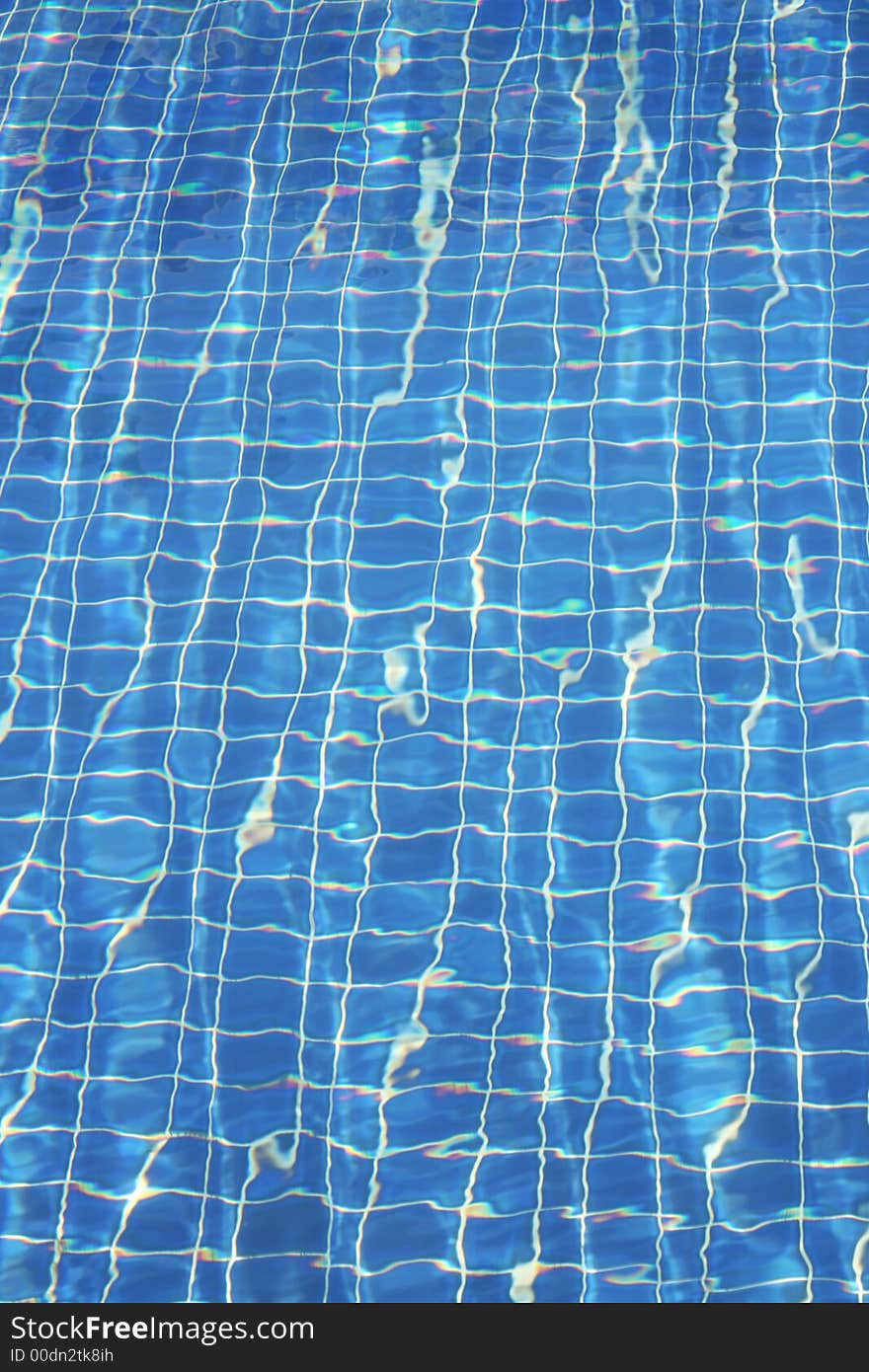 A shot looking down over a swimming pool