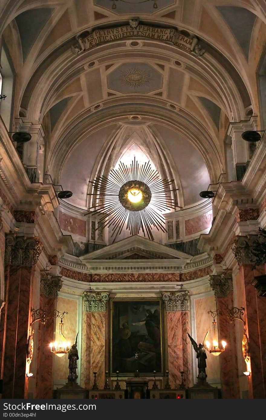 An interior view of St. Peter's church in Jaffa, Israel. An interior view of St. Peter's church in Jaffa, Israel