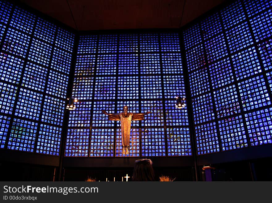 Jesus in the gedaechtnis kirche, berlin, germany