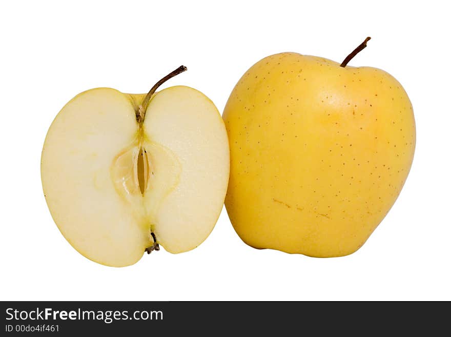 Apples on a white background