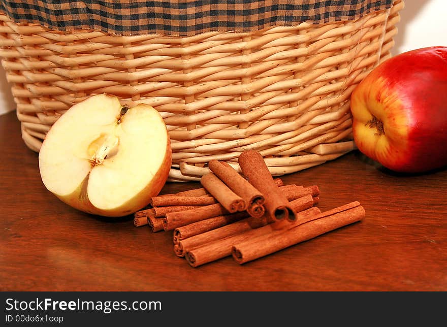 Apples and cinnamon