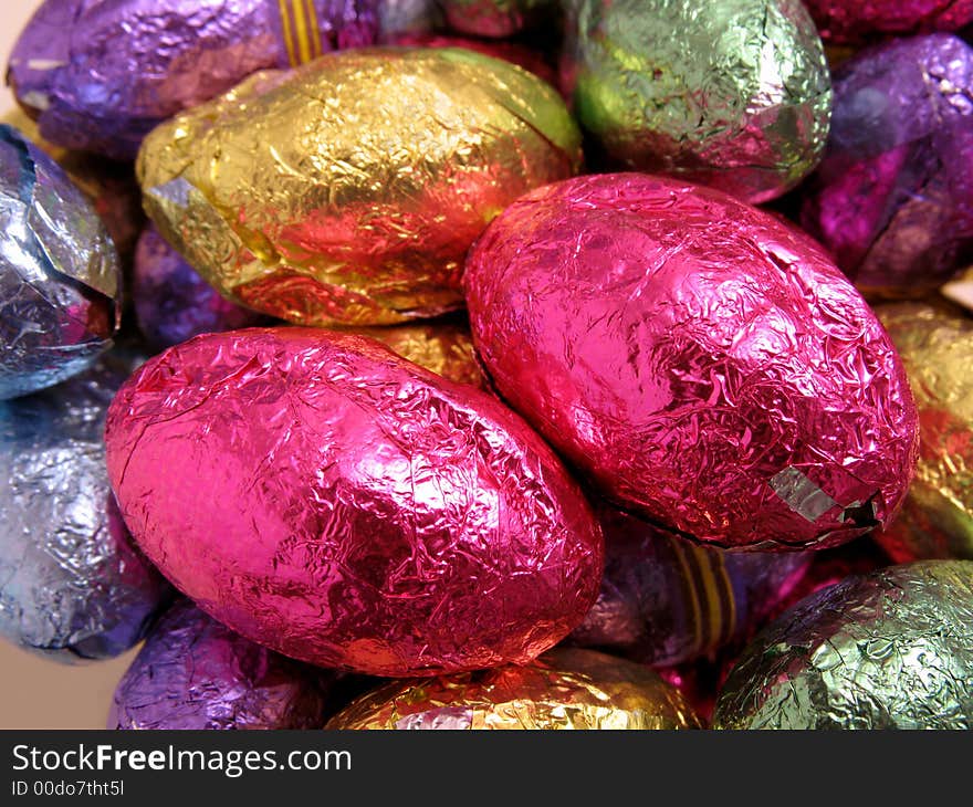 Photo of chocolate easter eggs.