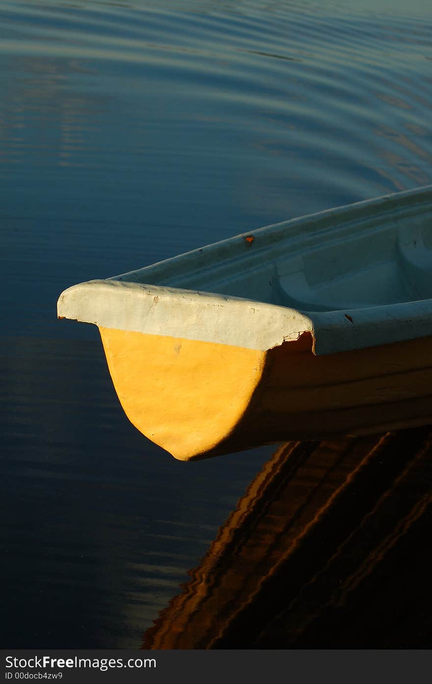 A banana boat on the lake. A banana boat on the lake