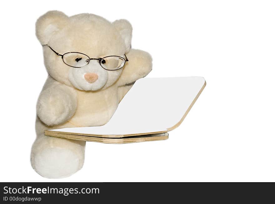 Teddybear reading book