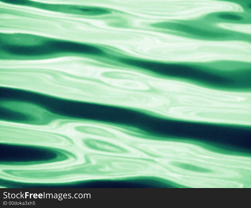 Green waves for texture or background