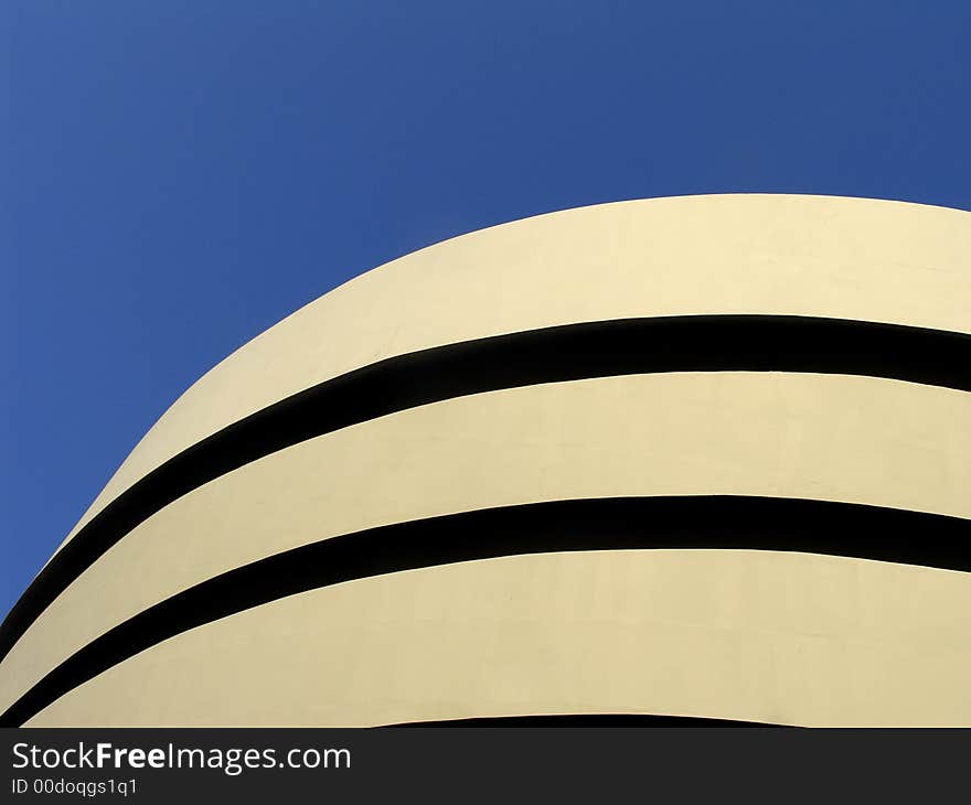 Detail of acurved building in the city of New York, United States of America. Detail of acurved building in the city of New York, United States of America