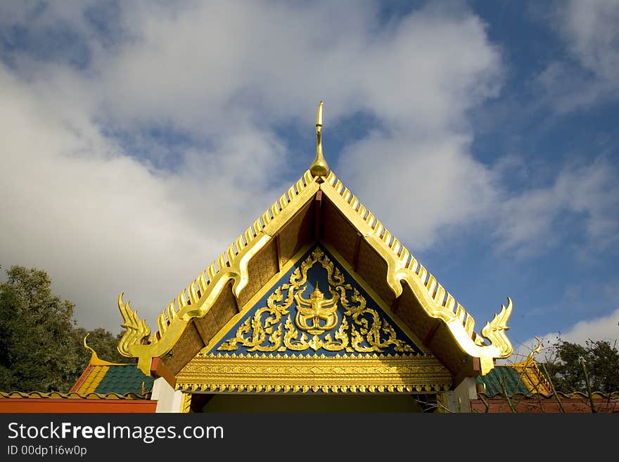 Shot of a Buddhist temple located in Northern California