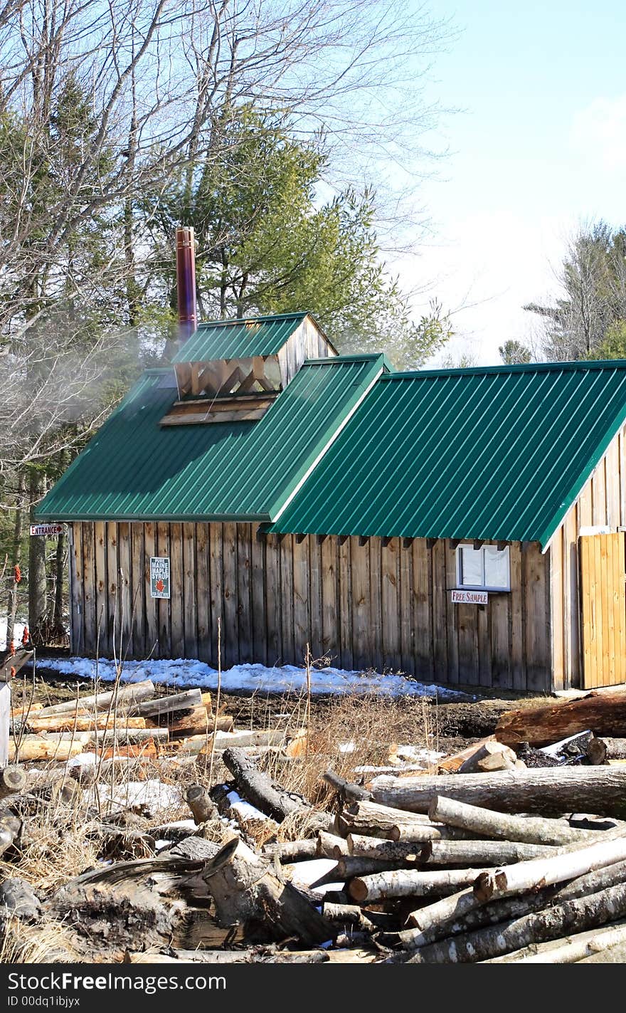 A building where they make maple syrup. A building where they make maple syrup