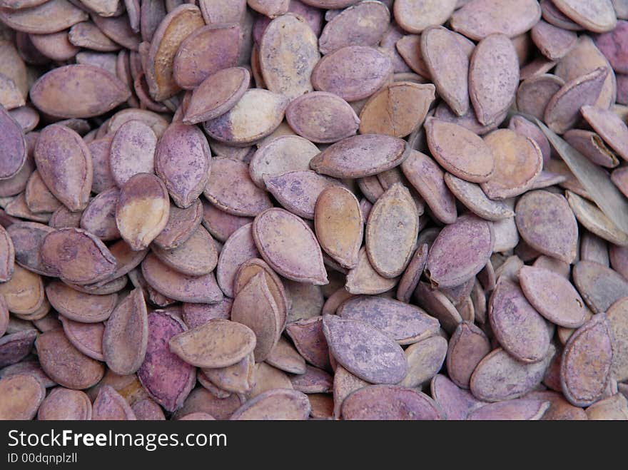 Small melon seeds sell in the market