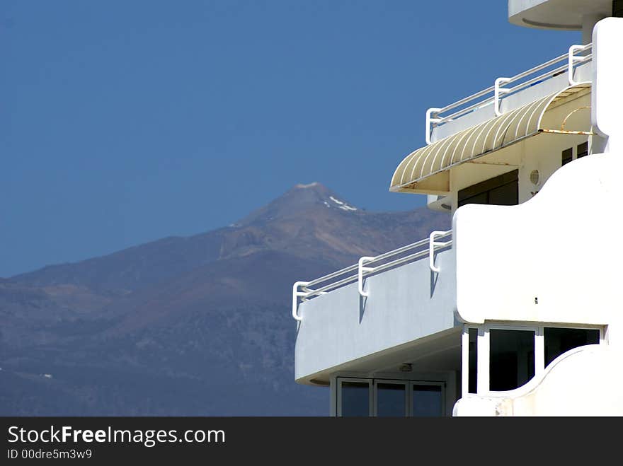 Balcony Looking At Mt Teide