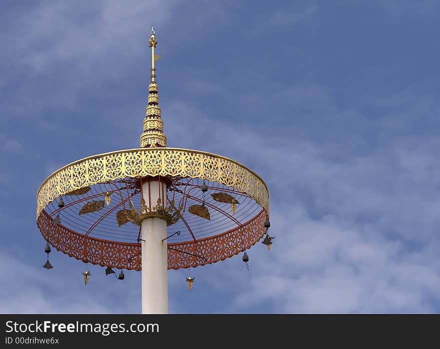 Architectural detail of the Fah Thai temple in Chiang Mai. Thailand