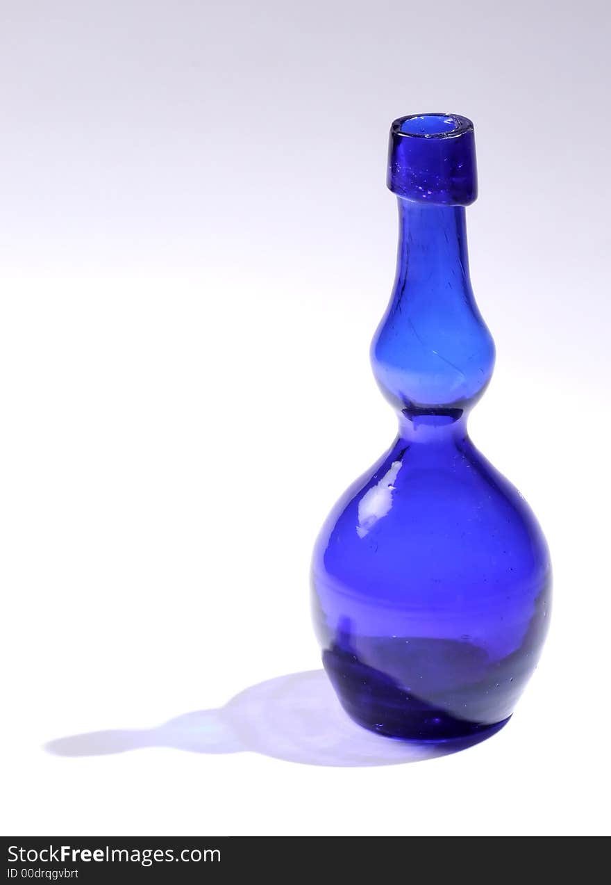 Blue glass bottle