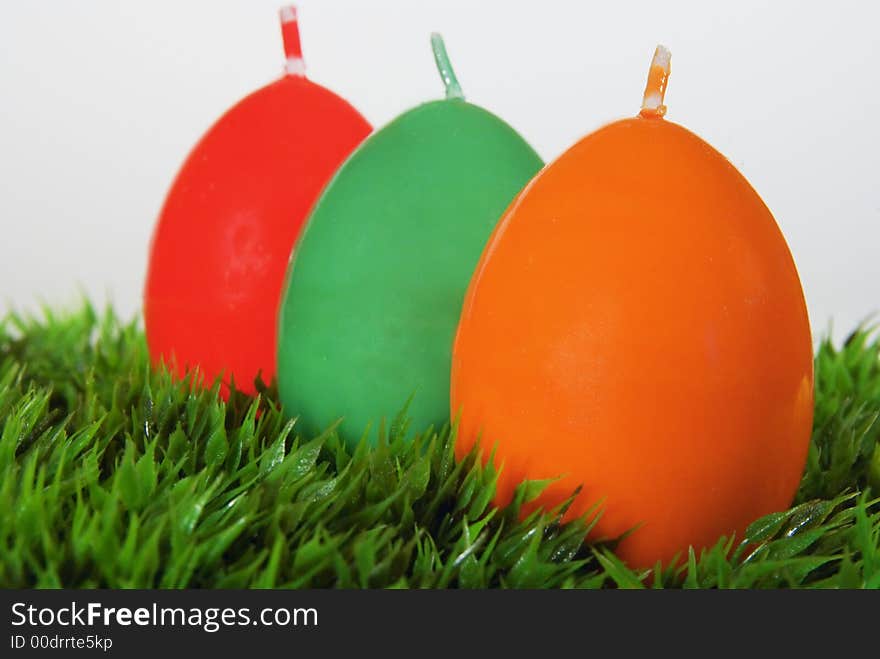 Easter candle eggs