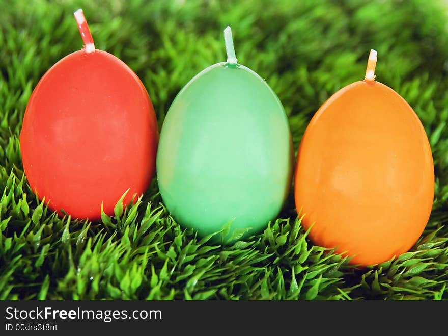 Easter candle eggs