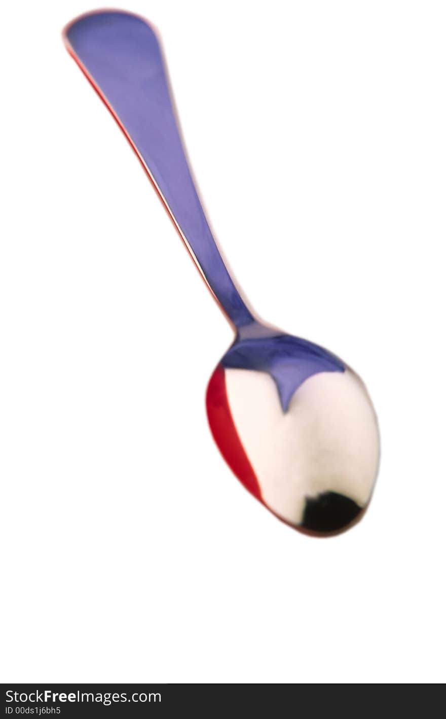 Dessert brilliant spoon on white background. Dessert brilliant spoon on white background