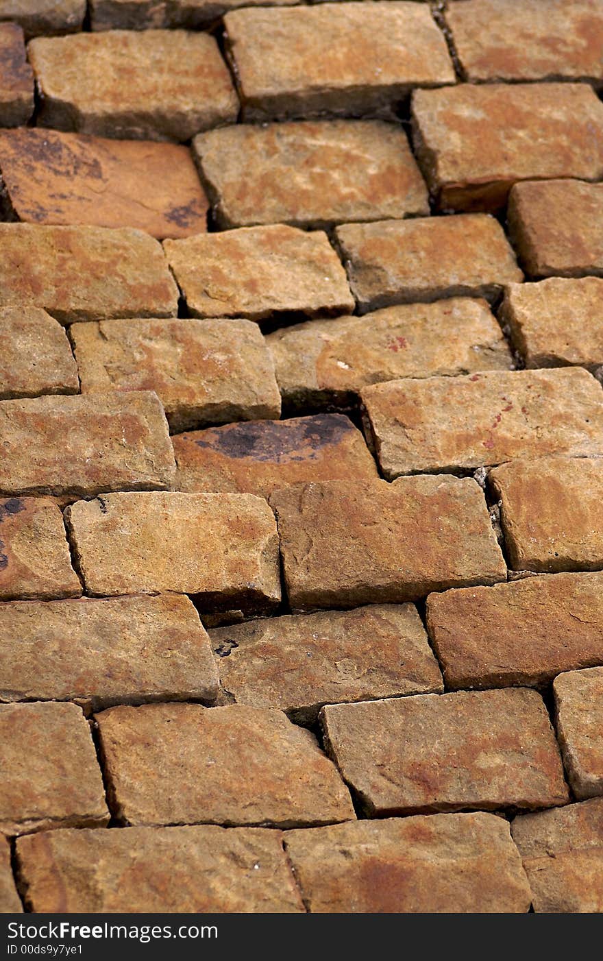 An old cobbles close up