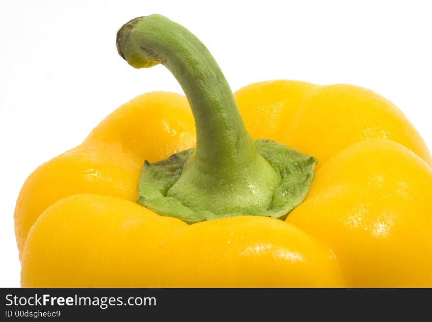 Yellow pepper isolated on white