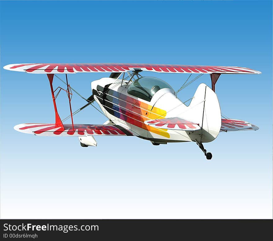 Biplane ready for your banner and advertisement