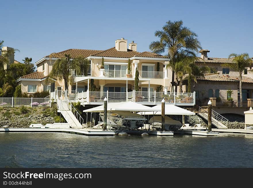 Executive house on the water