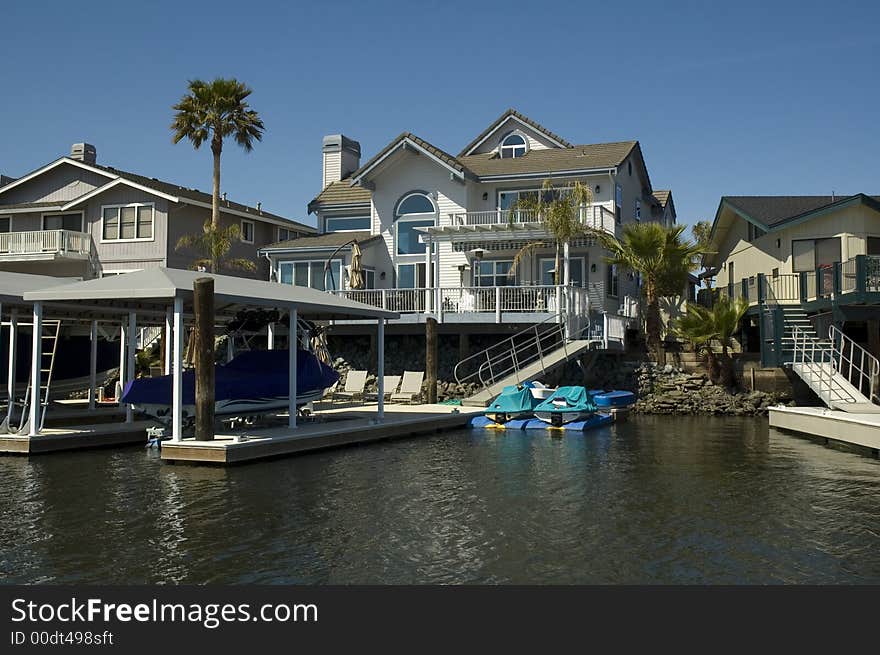 Executive house on the water