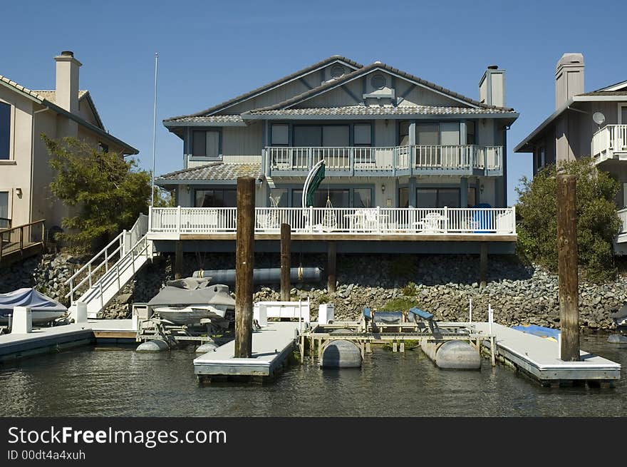 Executive house on the water