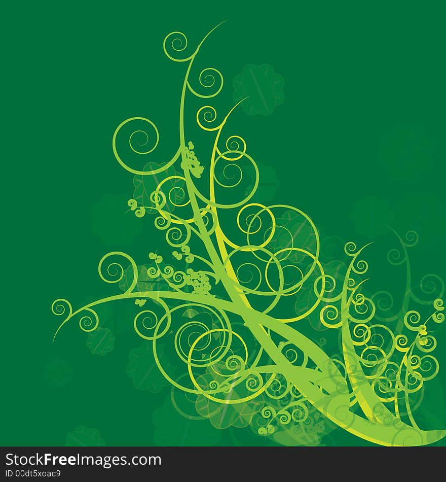 Vector graphic of abstract background with floral design. Vector graphic of abstract background with floral design