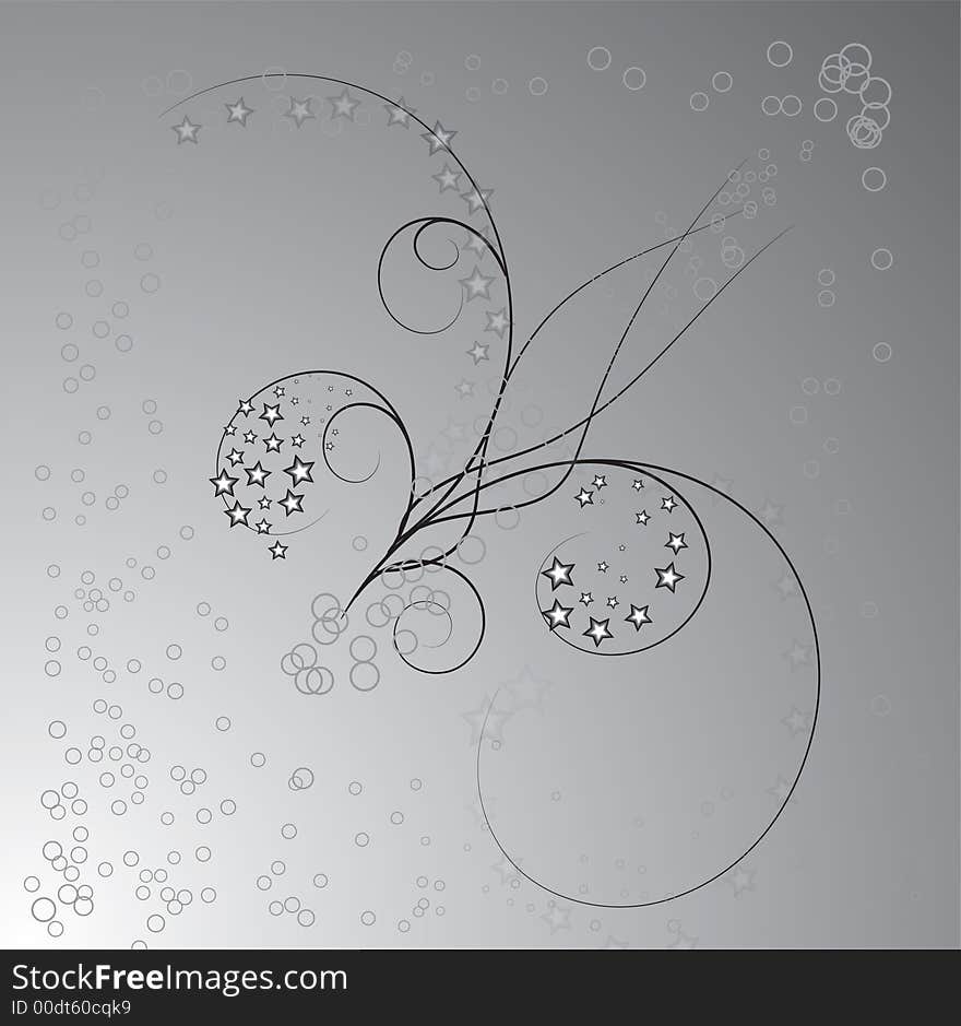 Vector graphic of abstract background with floral design. Vector graphic of abstract background with floral design