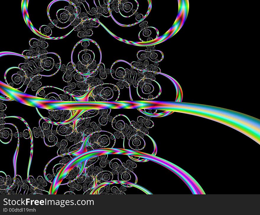 High res fractal forming multiple rings and swirls resembling circus performance. High res fractal forming multiple rings and swirls resembling circus performance