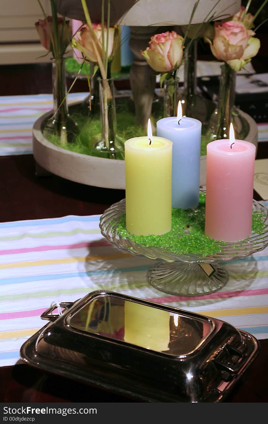 Table still-life with candles