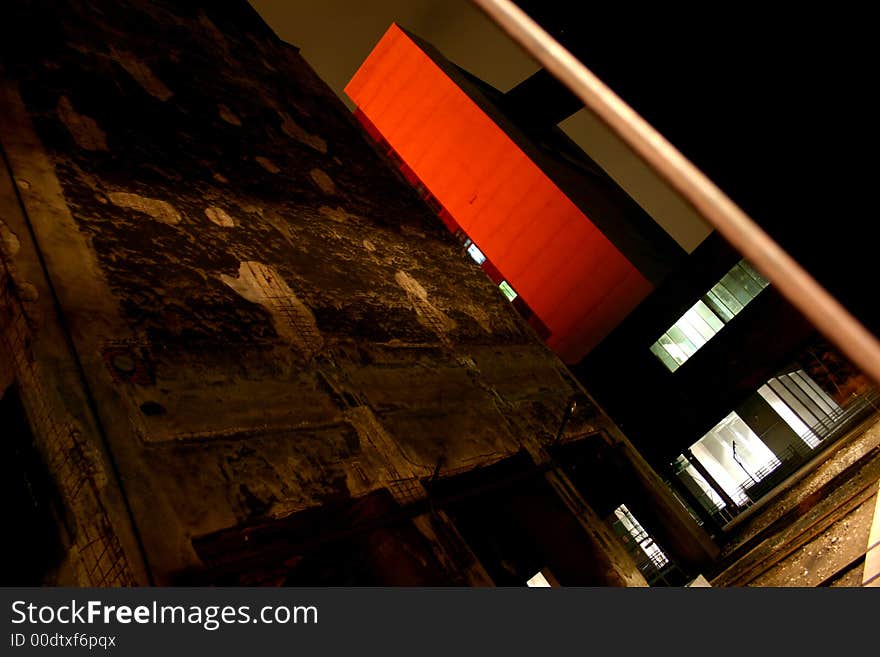 Industrial mining buildings at night. Industrial mining buildings at night