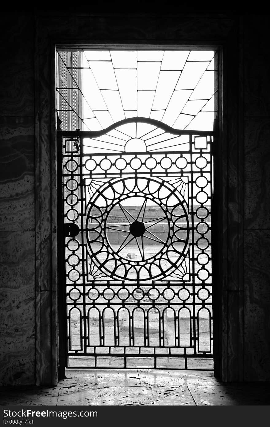 Backlit Metal Door - B&W