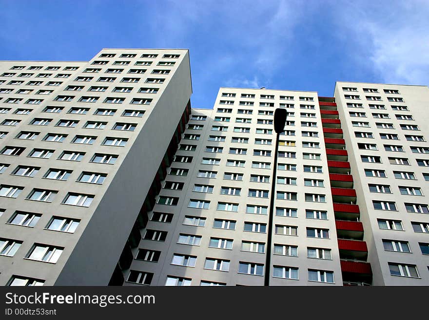 Huge building with many many flats for many many people. Huge building with many many flats for many many people