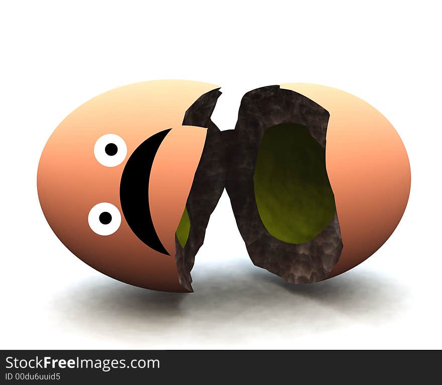 A image of a broken egg man, this image could be used for images relating to Easter and food. A image of a broken egg man, this image could be used for images relating to Easter and food.