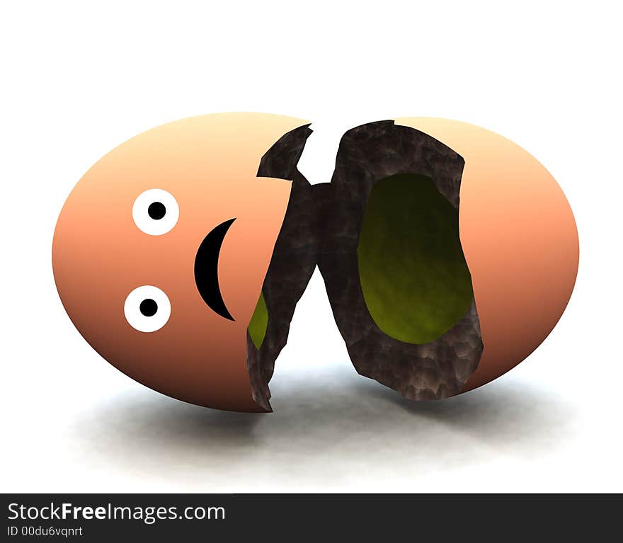 A image of a broken egg man, this image could be used for images relating to Easter and food. A image of a broken egg man, this image could be used for images relating to Easter and food.