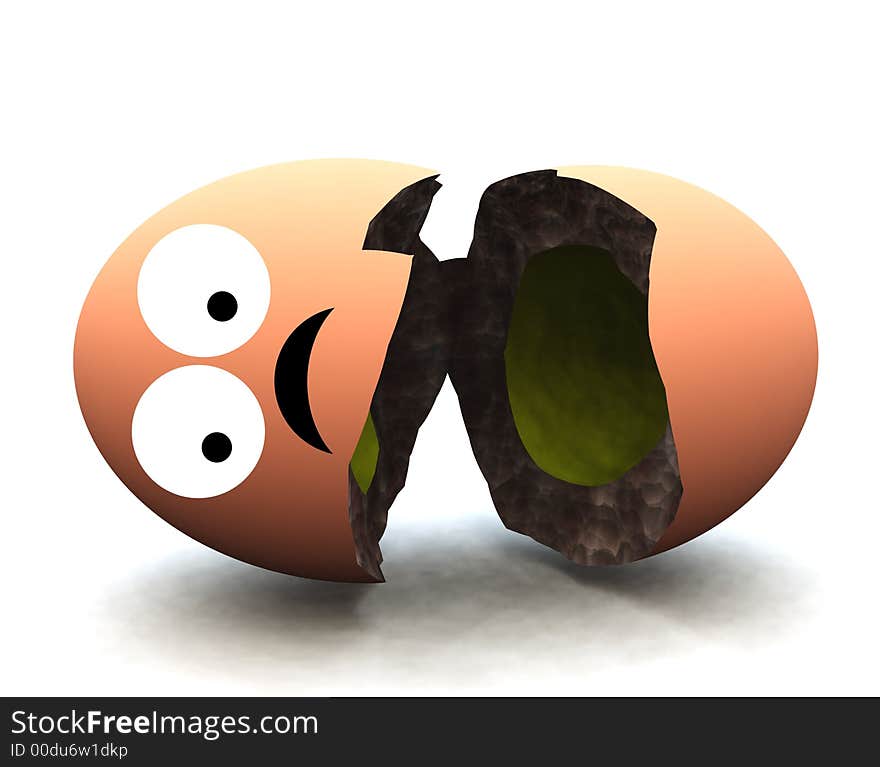 A image of a broken egg man, this image could be used for images relating to Easter and food. A image of a broken egg man, this image could be used for images relating to Easter and food.