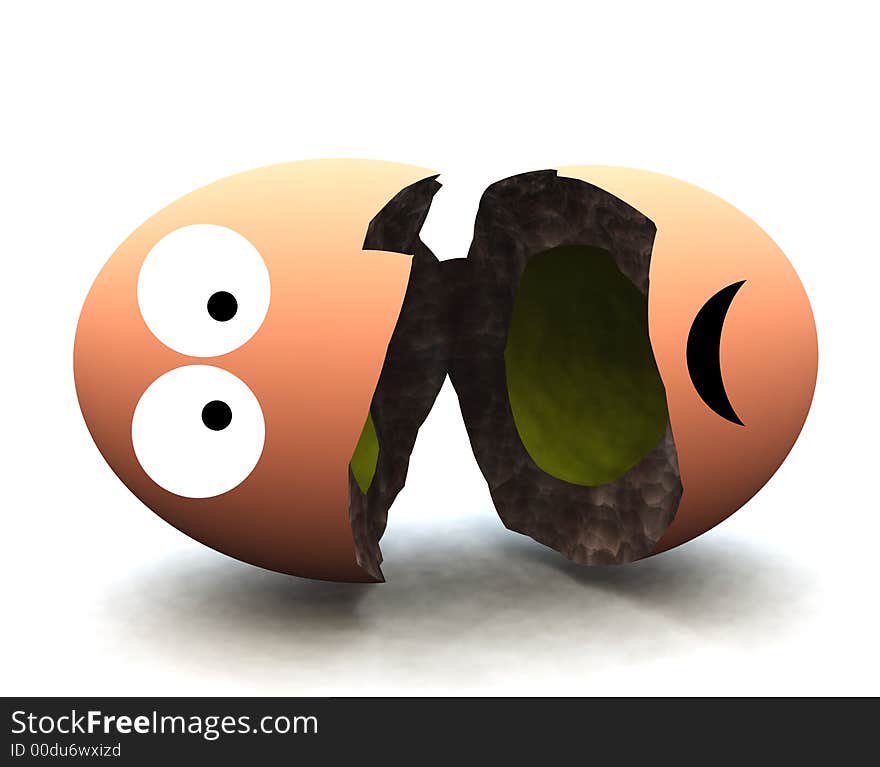 A image of a broken egg man, this image could be used for images relating to Easter and food. A image of a broken egg man, this image could be used for images relating to Easter and food.